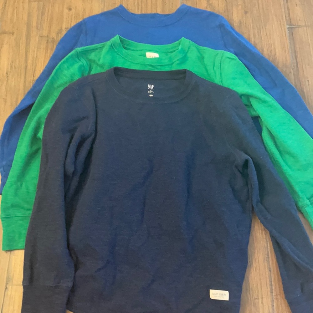 Gap boys size small waffle knit long sleev tee